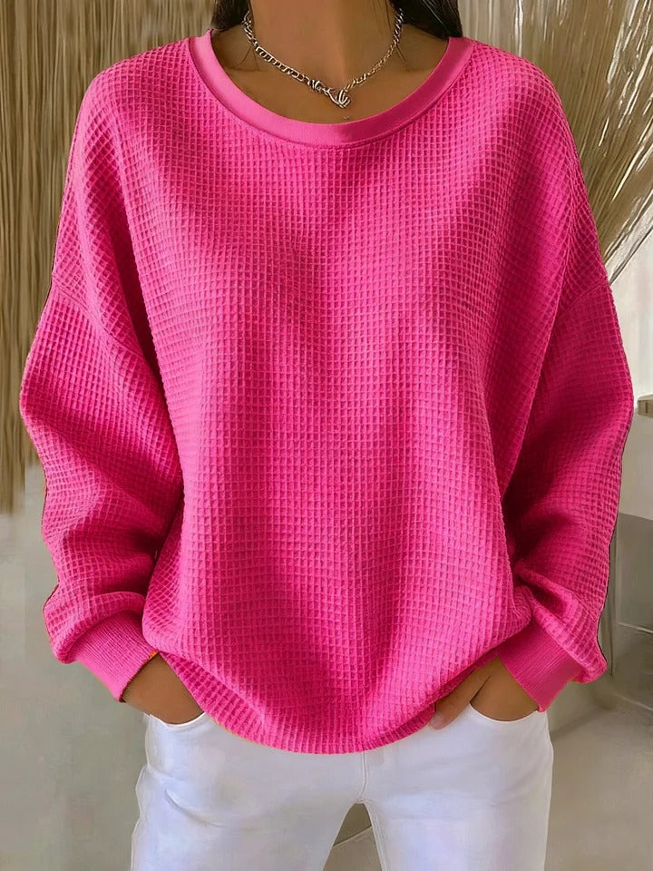 Klassieke Gebreide Trui - Fuchsia