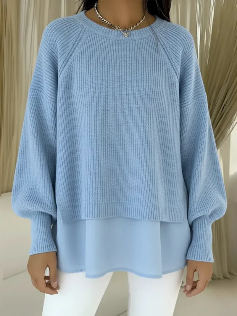 Trui met Laagjeseffect - Blauw