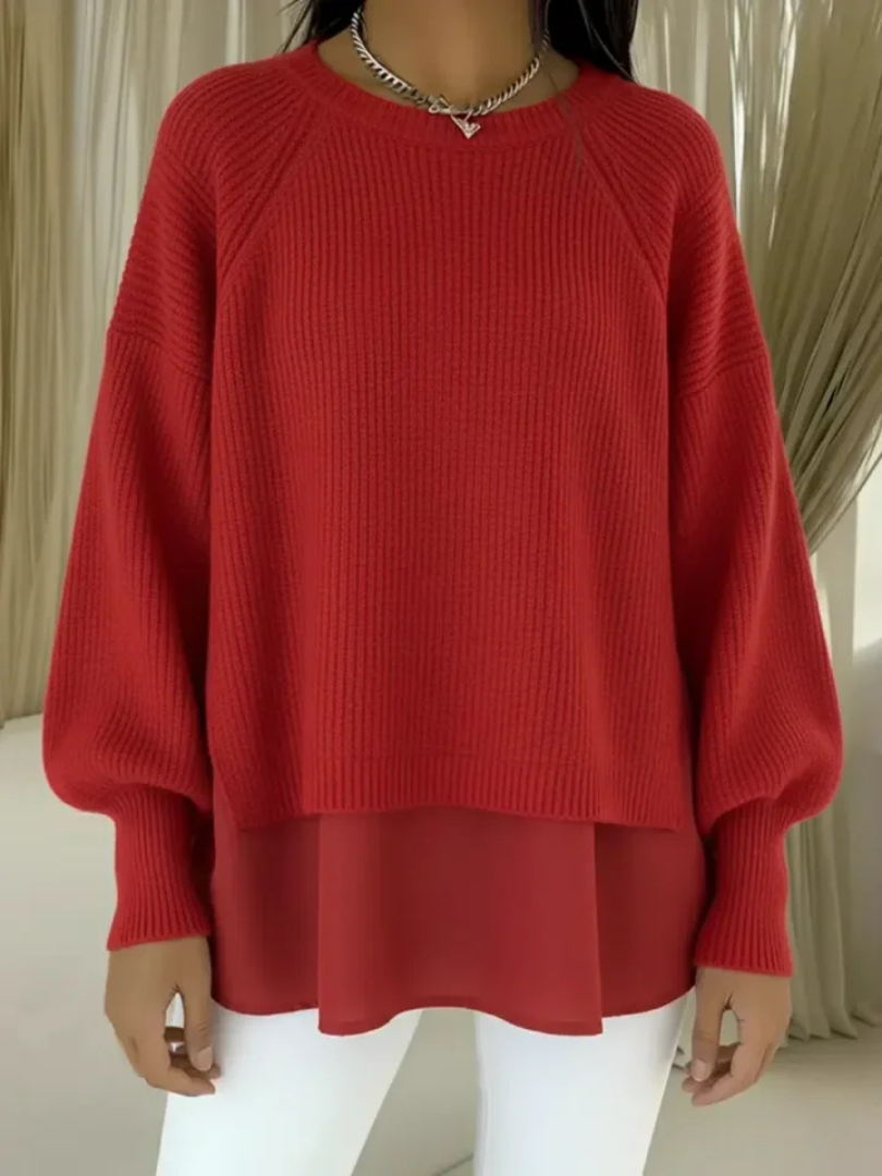 Trui met Laagjeseffect - Rood