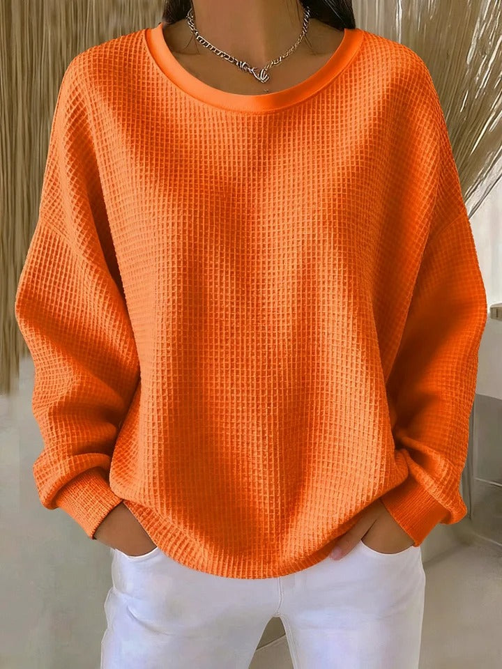 Klassieke Gebreide Trui - Oranje