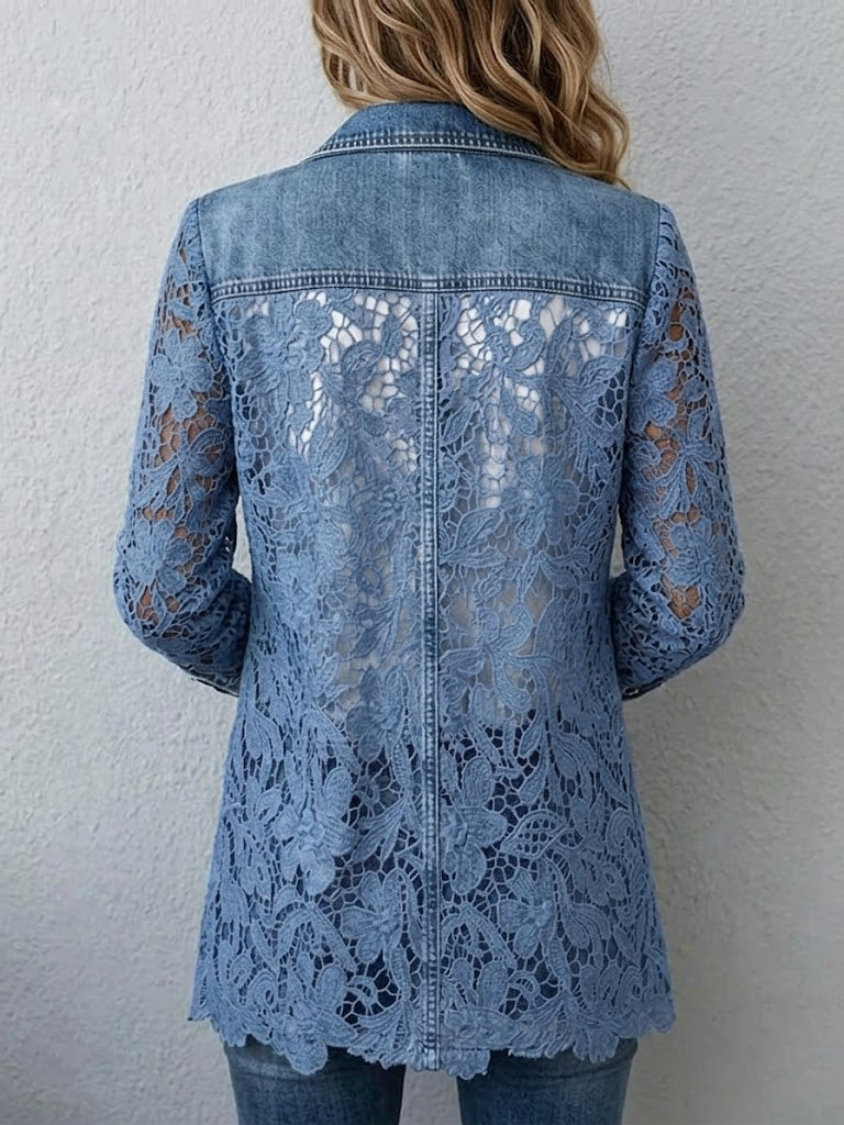 Blazer met Bloemenkant